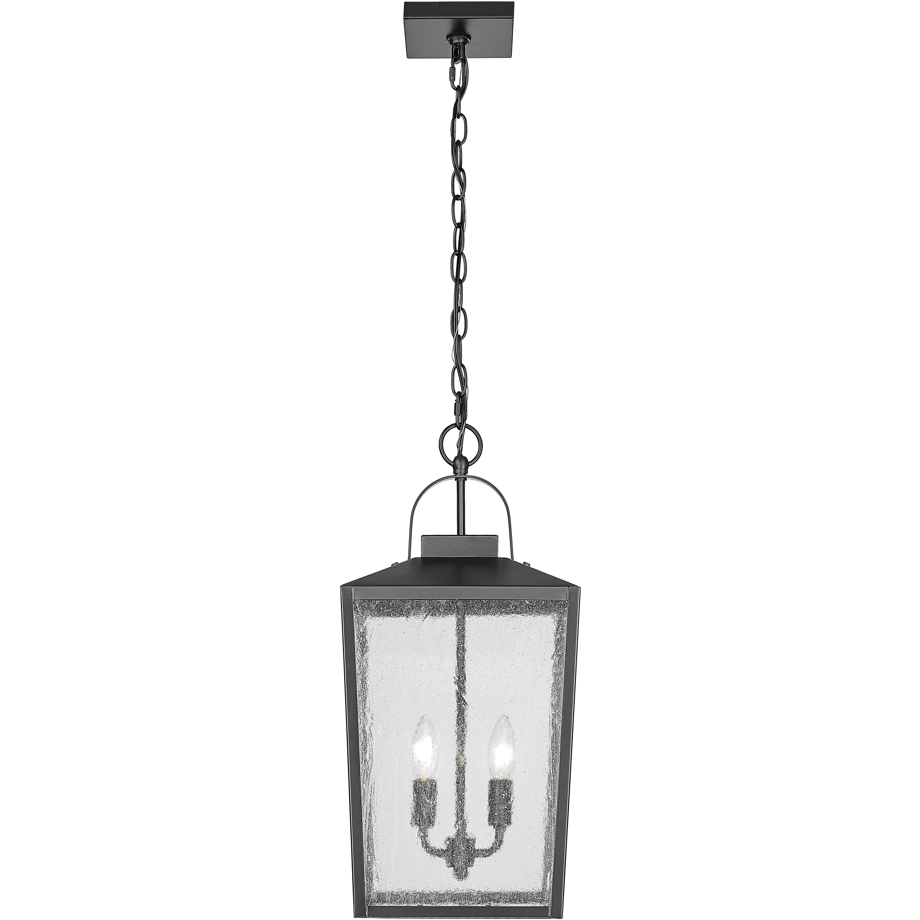 Devens 2 Light 10 inch Powder Coated Black Outdoor Hanging Lantern